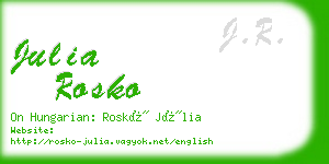julia rosko business card
